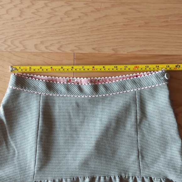 Rebecca Taylor Houndstooth Wool Midi Skirt - Picture 7 of 8